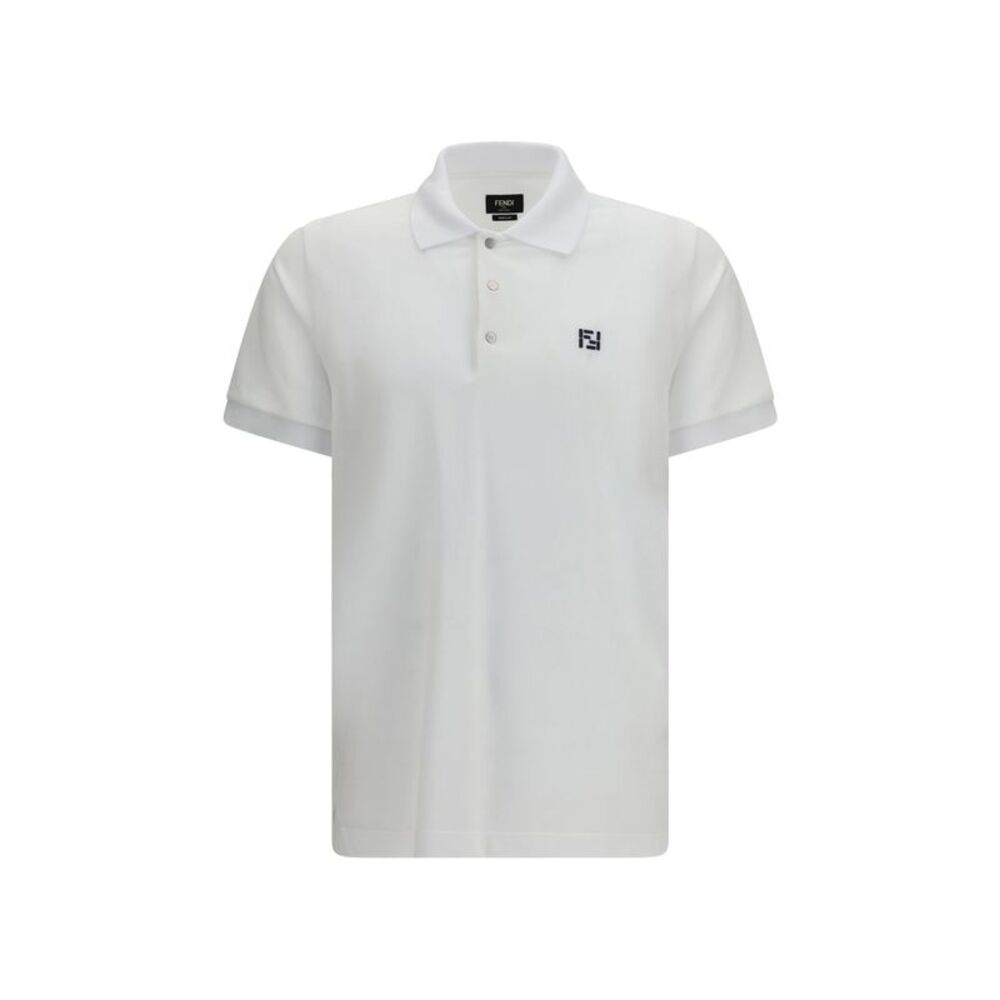 Fendi Men Ff Logo Piqué Polo